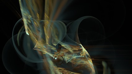 Fantasy chaotic colorful fractal pattern. Abstract fractal shapes. 3D rendering illustration background or wallpaper