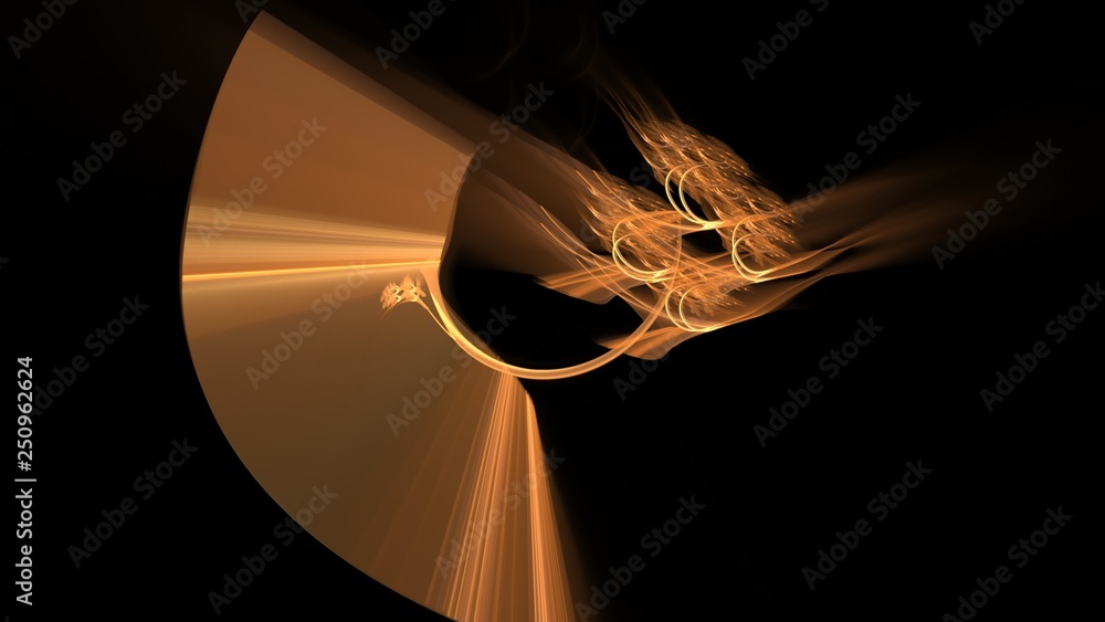 Aufkleber fantasy chaotic colorful fractal pattern. abstract fractal shapes. 3d rendering illustration backgro