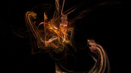 Fantasy chaotic colorful fractal pattern. Abstract fractal shapes. 3D rendering illustration background or wallpaper