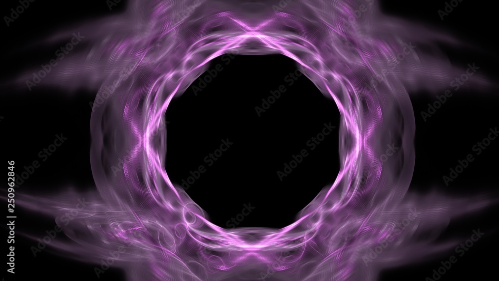 Aufkleber fantasy chaotic colorful fractal pattern. abstract fractal shapes. 3d rendering illustration backgro