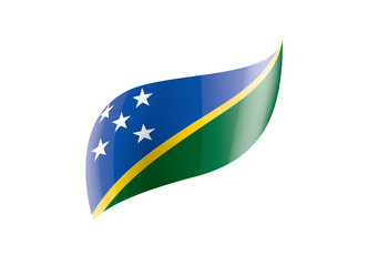 Solomon Islands flag, vector illustration on a white background