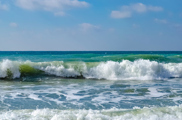 Splashing wave on the Black sea.