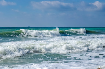 Splashing wave on the Black sea.
