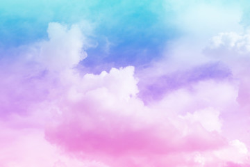 Beautiful vintage of colorful cloud and sky abstract for background, soft color and pastel color