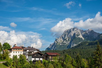 Warm colors of a late summer sunset in Sappada