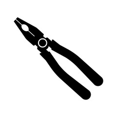 Pliers monochrome icon. simple and trendy flat style isolated on white background.. - vector