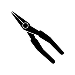 Pliers monochrome icon. simple and trendy flat style isolated on white background.. - vector