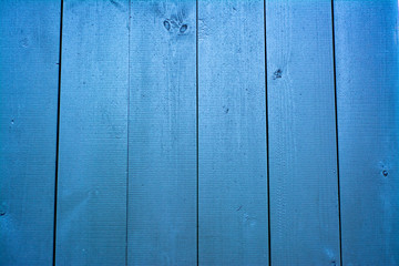 Background of wooden planks painted blue