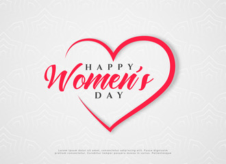 happy women's day hearts greeting
