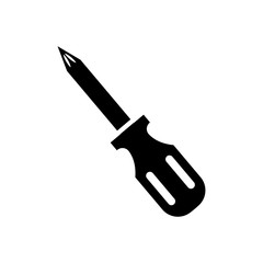 Screwdriver icon EPS 10, in trendy flat style isolated on white background - vector