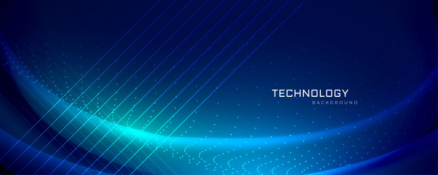 Technology Banner Design With Light Effects