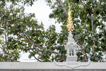 the gold top of Thailand Temple decoration.
