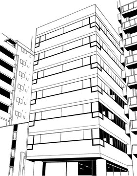 漫画風ペン画イラスト オフィスビル 外観 Stock イラスト Adobe Stock 漫画風ペン画イラスト オフィスビル 外観 Stock イラスト Adobe Stock