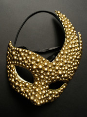 Gold  pearl Venetian carnival mask