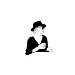 Fashion beautiful young woman in sunglasses 