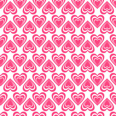 Valentine's Day Pink Seamless Vector Patterns.