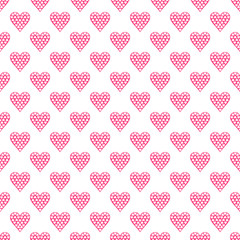 Valentine's Day Pink Seamless Vector Patterns.