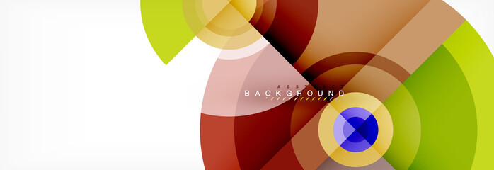 Round circles and triangles abstract background