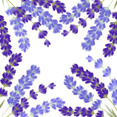 Light Template with Lavender in Realistic Style