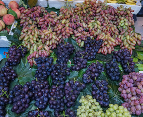 Fresh red grape at local market