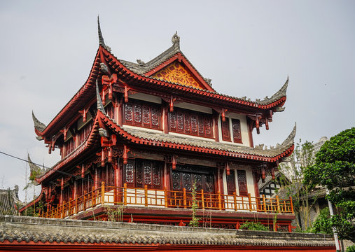 Ancient Temple In Chengdu, China