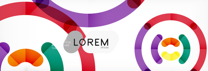 Obraz premium Linear design circle background