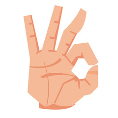 Okay hand sign. accept concept - vector