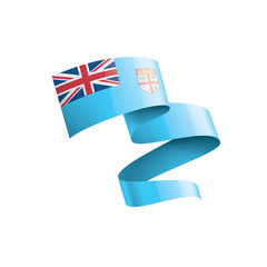 Fiji flag, vector illustration on a white background