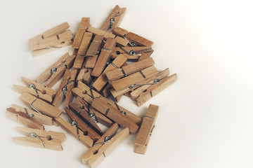 Wooden Cloth pins in vintage cool tone