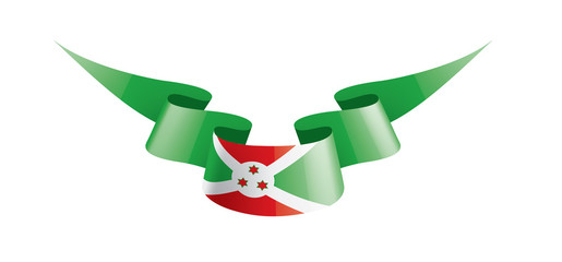 Burundi flag, vector illustration on a white background