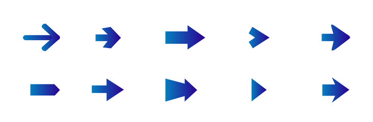 Vector arrow icon set