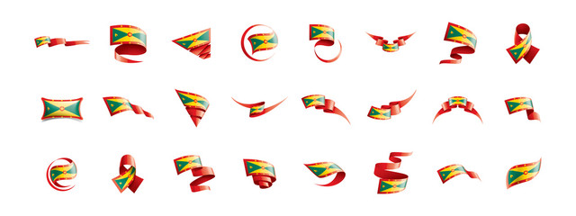 Grenada flag, vector illustration on a white background