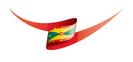 Grenada flag, vector illustration on a white background