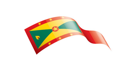Grenada flag, vector illustration on a white background