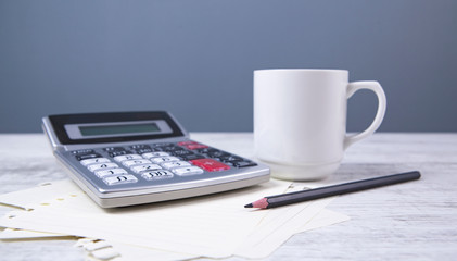 notebook and calculator