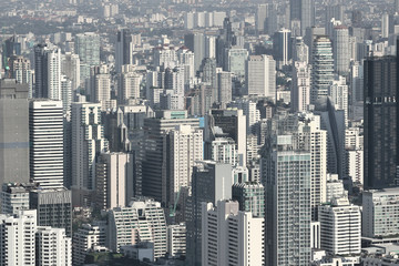 Fototapeta premium Modern skyscrapers buildings in Bangkok cityscape