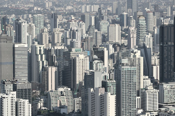 Modern skyscrapers buildings in Bangkok cityscape
