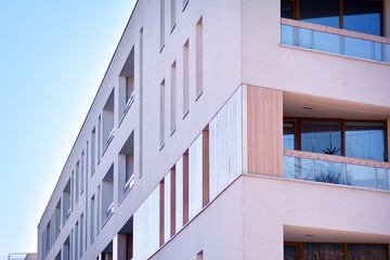 Obraz premium Futuristic architecture of apartment building