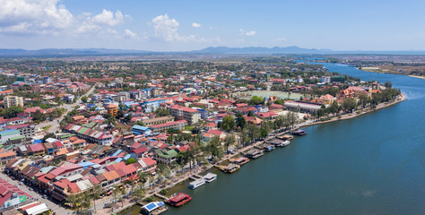 Obraz premium Kampot at Cambodia on Feb 20 , 2019 . Kampot city is a sea city at Cambodia . 