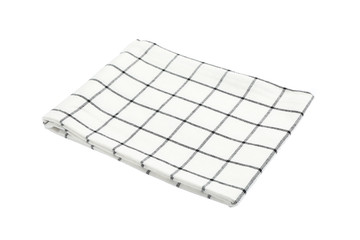Folded fabric napkin isolated on white background