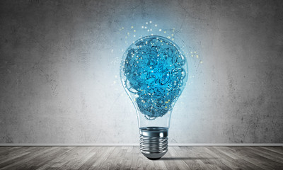 Concept of lightbulb as symbol of new idea.