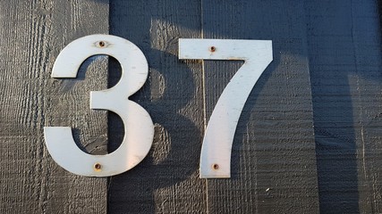 Nummer Zahl 37 Haus Holz