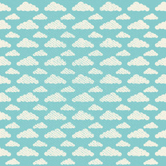 Vector Seamless Grunge Cloud Pattern