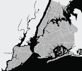 Map of Ny-York city - obrazy, fototapety, plakaty