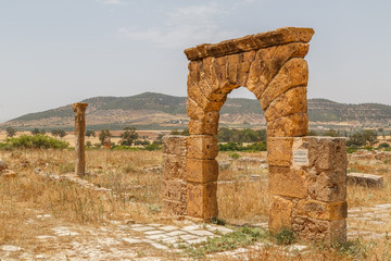 Ruins of the ancient Thuburbo Majus town, Tunisia