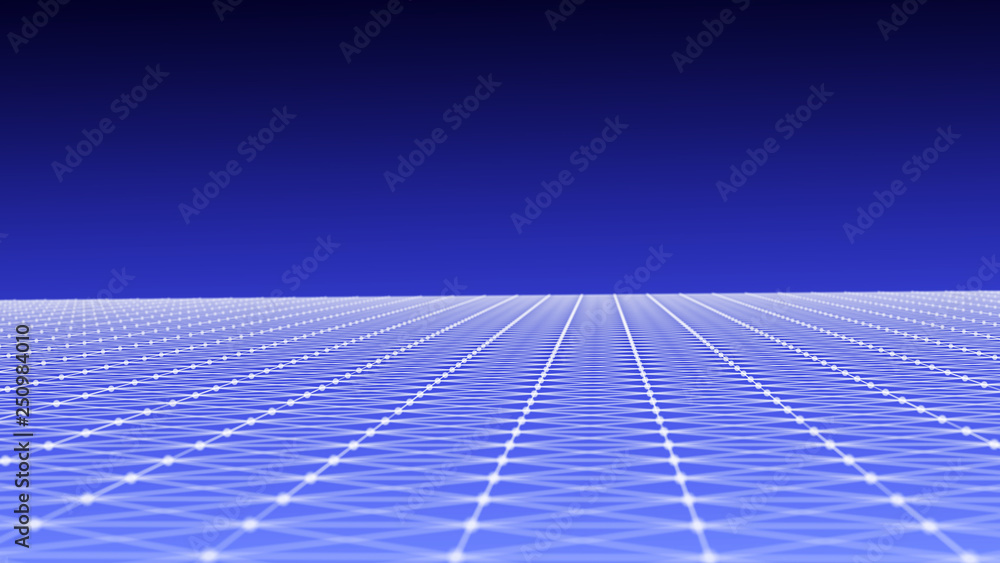 Poster minimalistic futuristic landscape big data. hud element. cyber or technology background. 3d renderin