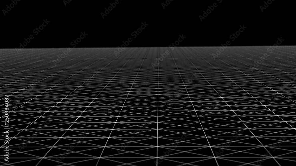 Aufkleber minimalistic futuristic landscape big data. hud element. cyber or technology background. 3d renderin