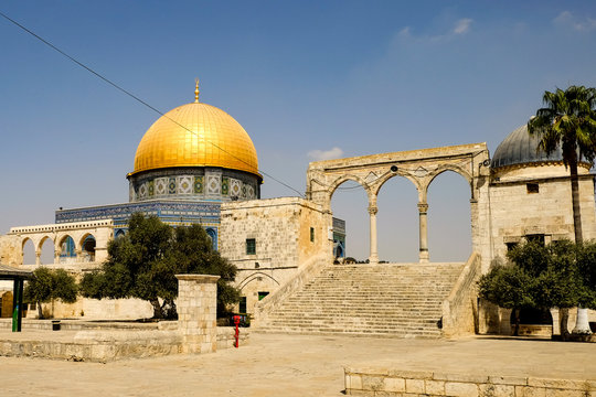 The Dome of the Rock on the Temple Mount in Jerusalem, Israel. 14-09-2015