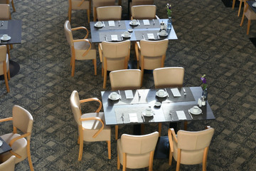 Table setting at a restaurant