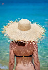 Woman in bikini on beach